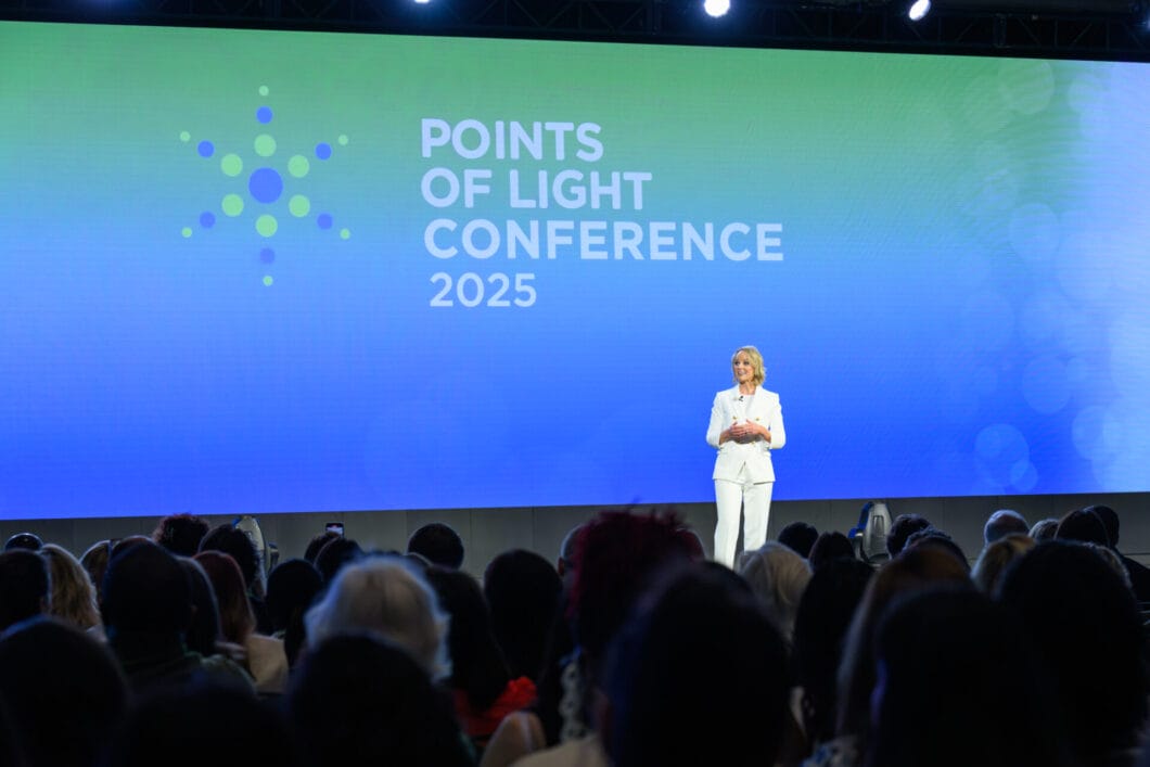 Jennifer Sirangelo, Points of Light president and CEO, shares the organization's goals from the main stage of the 2025 Points of Light Conference in New Orleans.